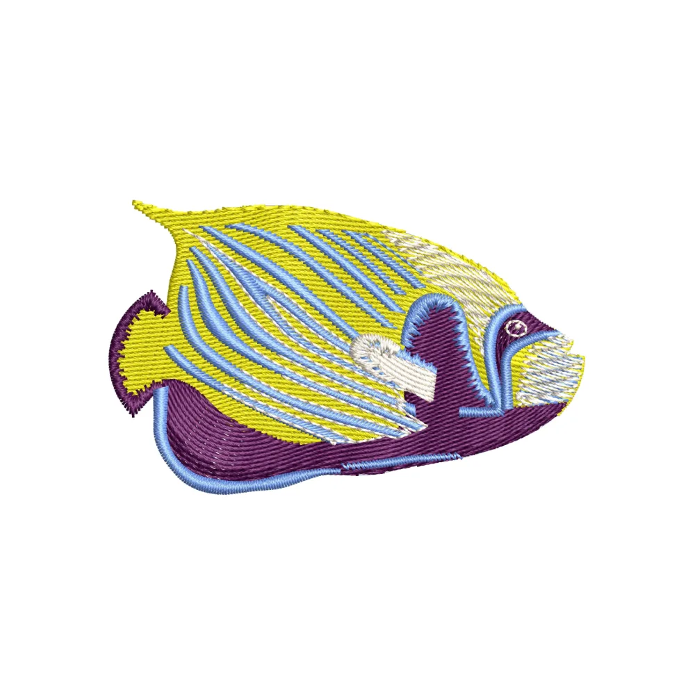 Tropical Fish Embroidery Design