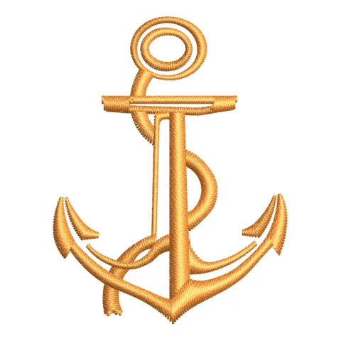 Navy Anchor Embroidery Design