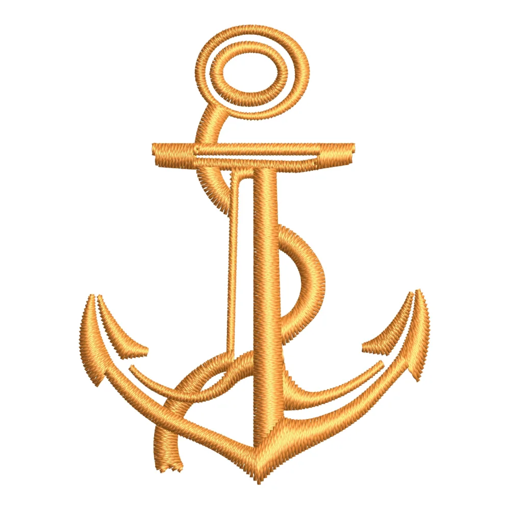 Navy Anchor Embroidery Design