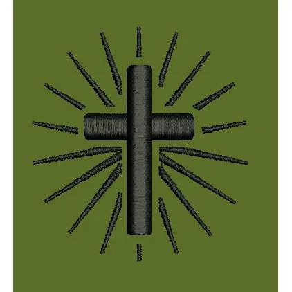 Radiant Cross Motif Embroidery Design