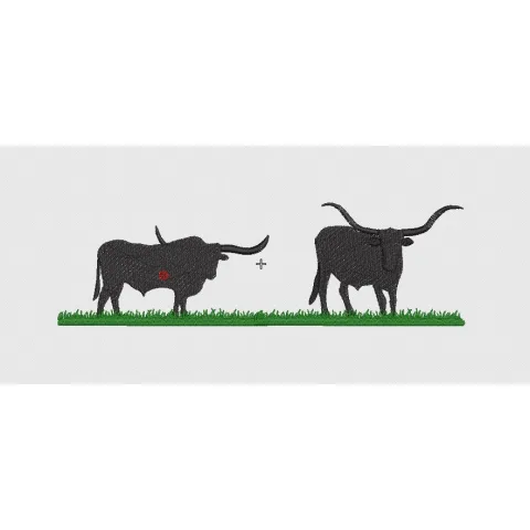 Bull Embroidery Design