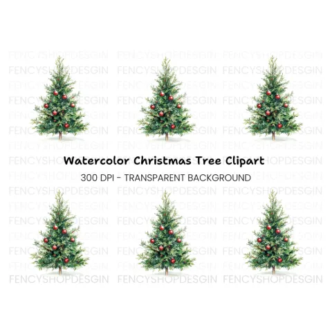 Christmas Tree Clipart Bundle