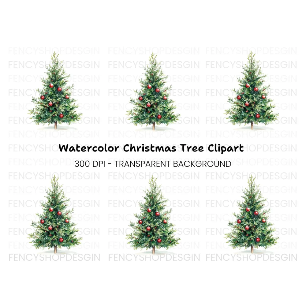 Christmas Tree Clipart Bundle