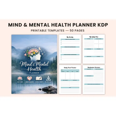 Mind Mental Health Planner for Wellness and Self-Care