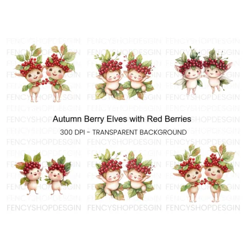 Cute Berry Babies Clipart Bundle