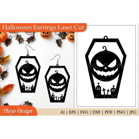Halloween Earrings SVG Bundle