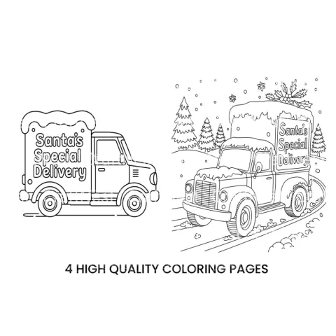 Santa Special Delivery Truck Coloring Books