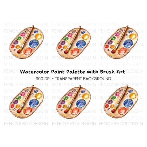 Single Paint Palette Clipart Bundle