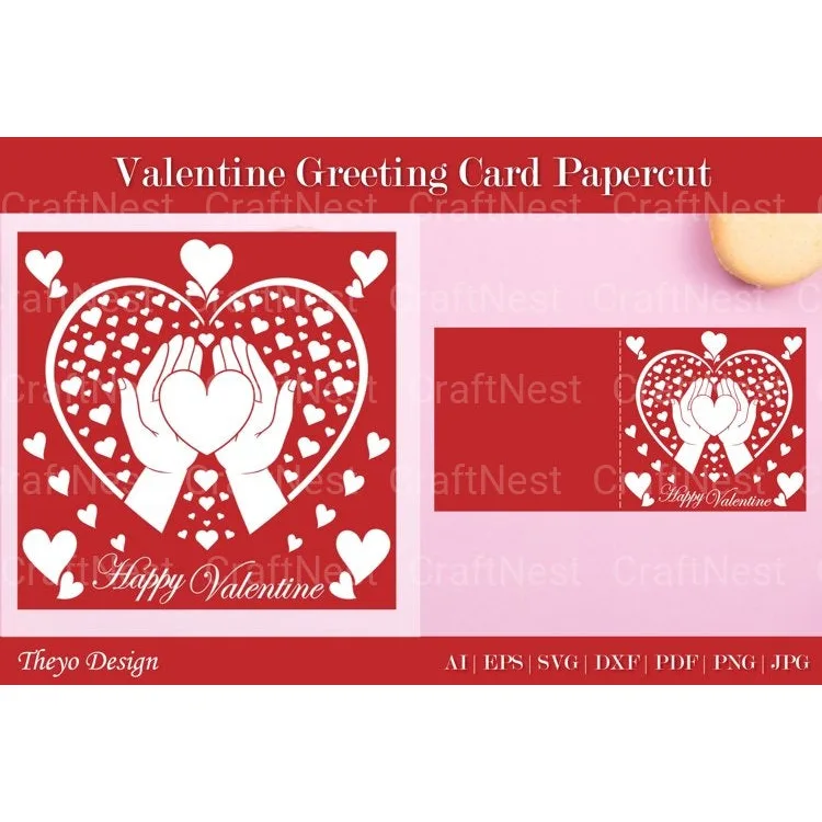 Valentine Greeting Card Cut SVG