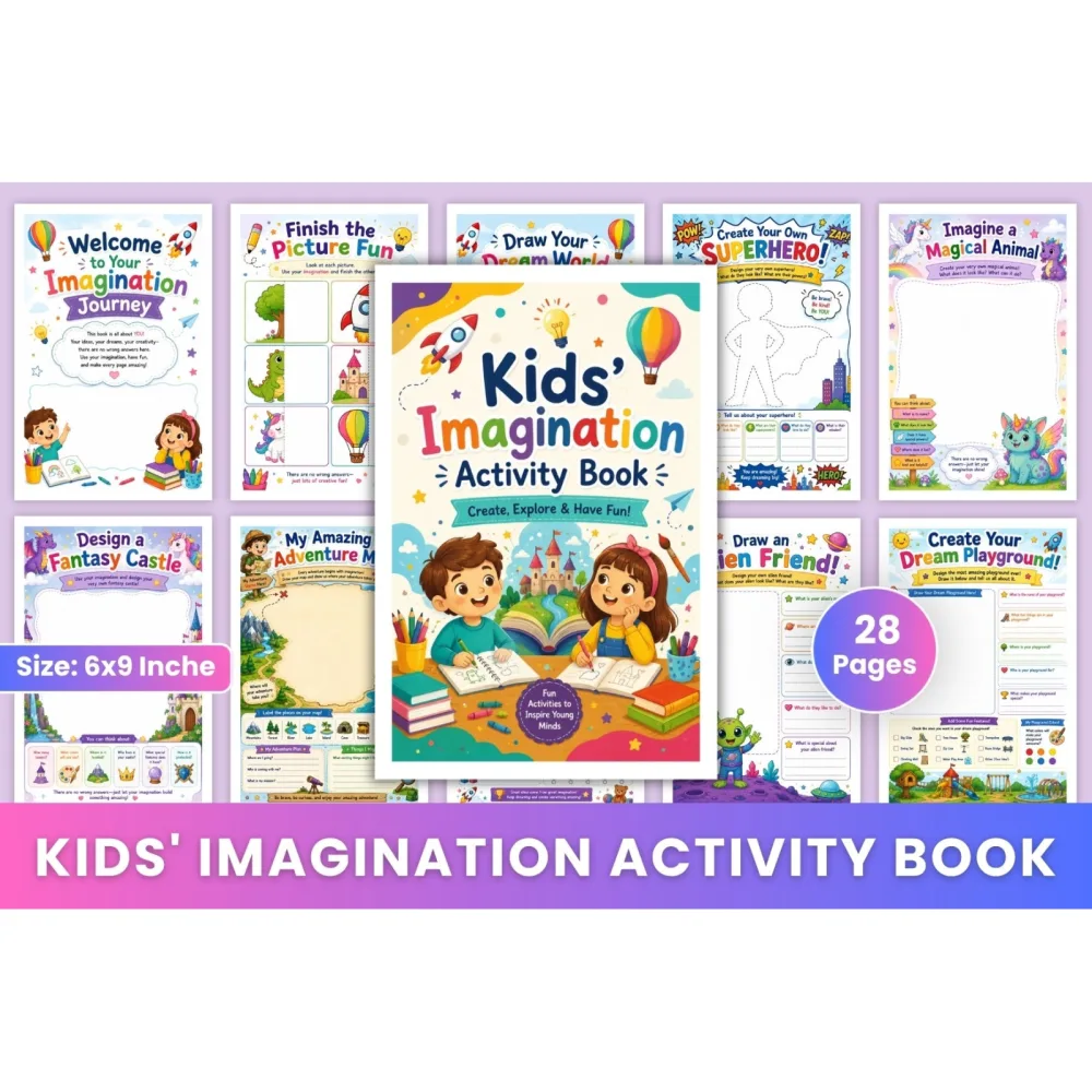 Kids Imagination Activity Book