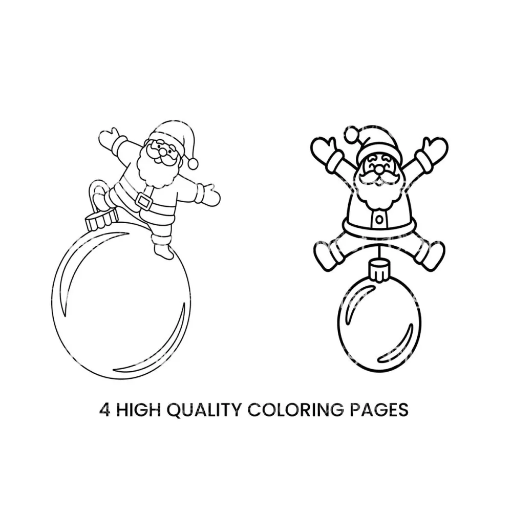 Santa Claus on Ornaments Coloring Books