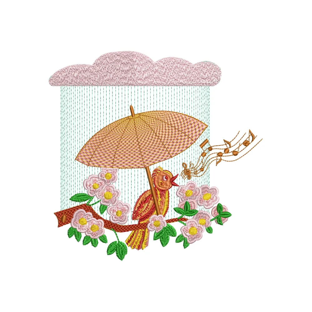 Accordion Spacing Embroidery Design
