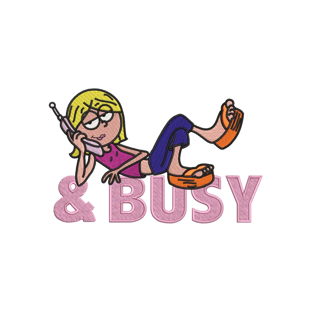Busy Girl Embroidery Design