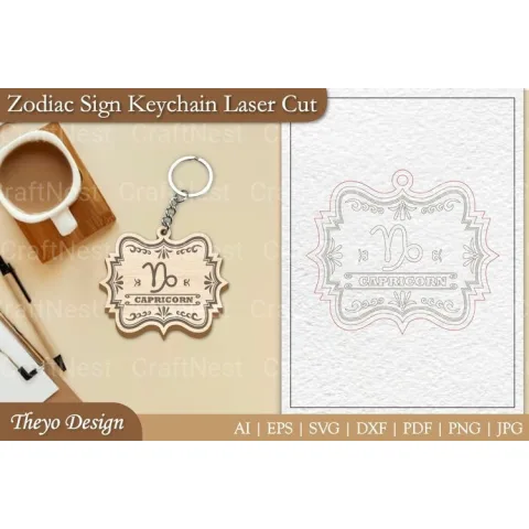 Zodiac Keychain SVG Bundle