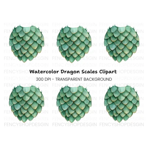 Dragon Scales Clipart Bundle