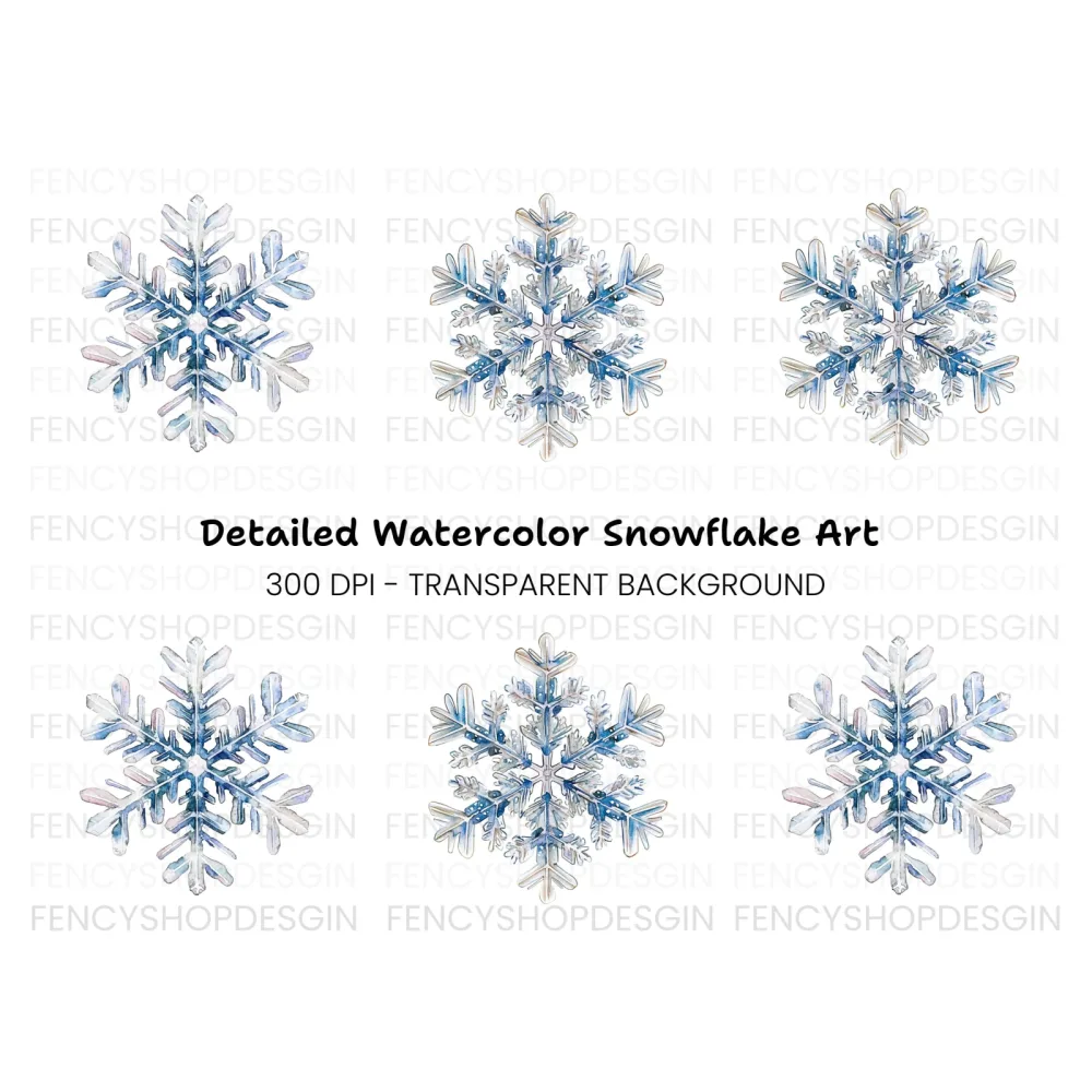 Snowflake Clipart Bundle