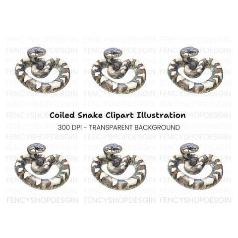 Coiled Snake Clipart Bundle