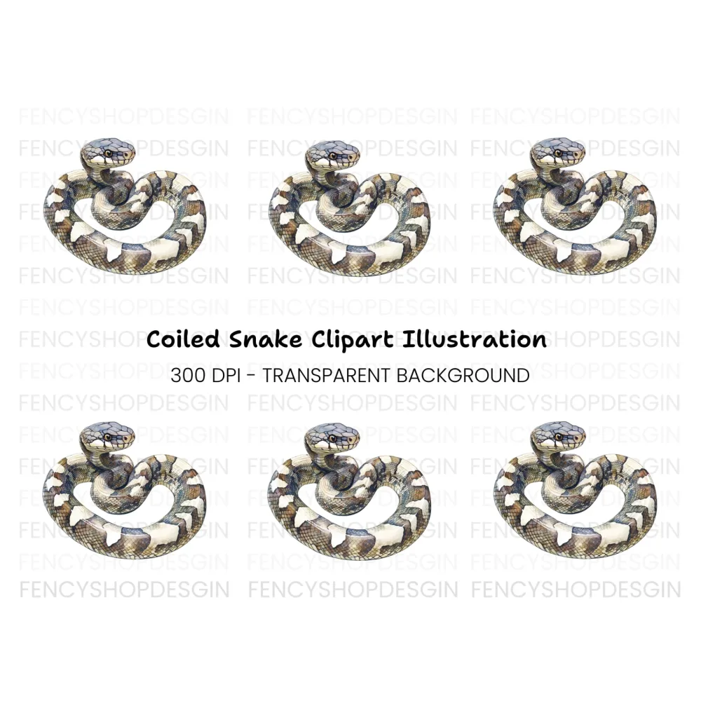 Coiled Snake Clipart Bundle