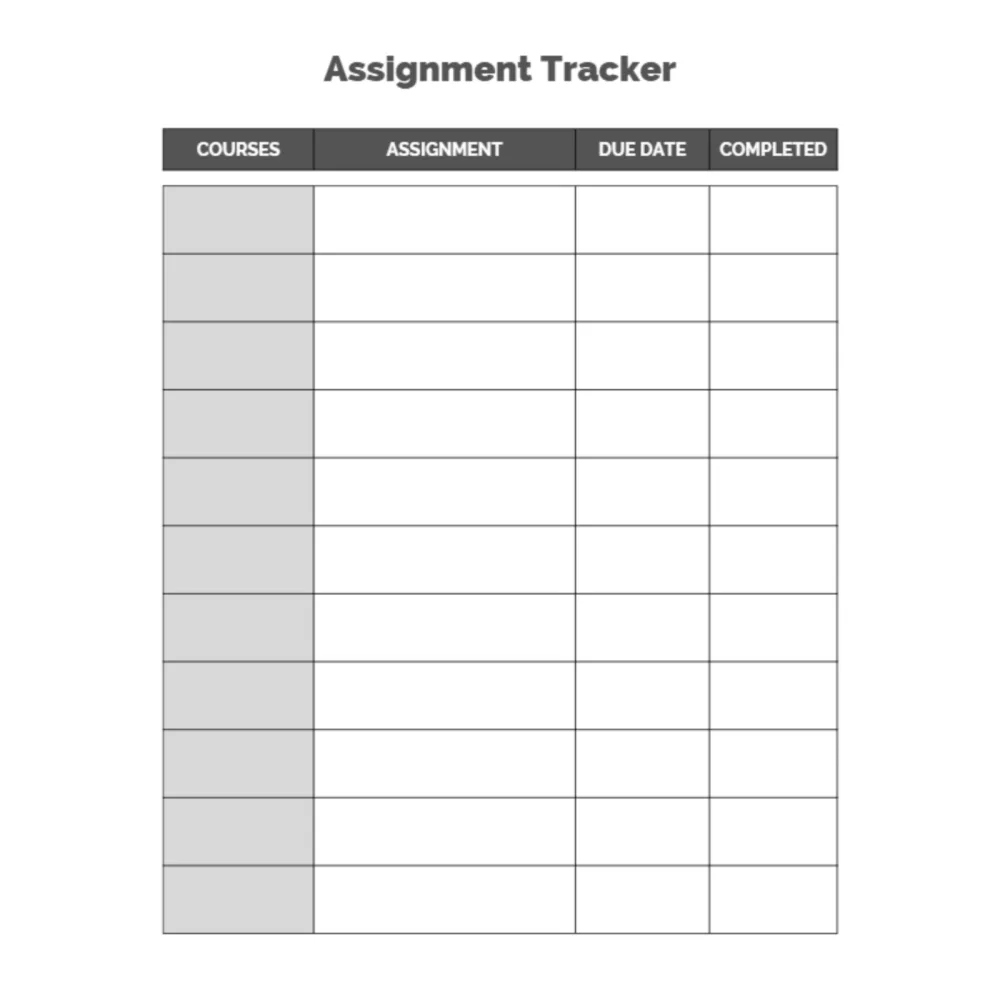 Assignment Tracker Bundle
