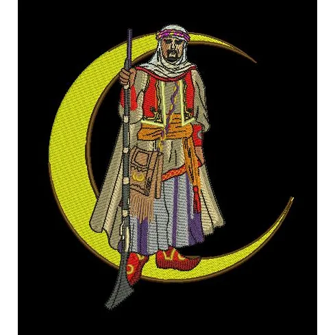 Moonlight Warrior Embroidery Design