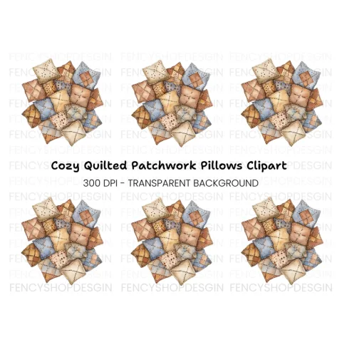 Quilted Patchwork Clipart Bundle