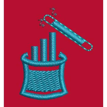 Safety Pin Spark Chart Embroidery Design