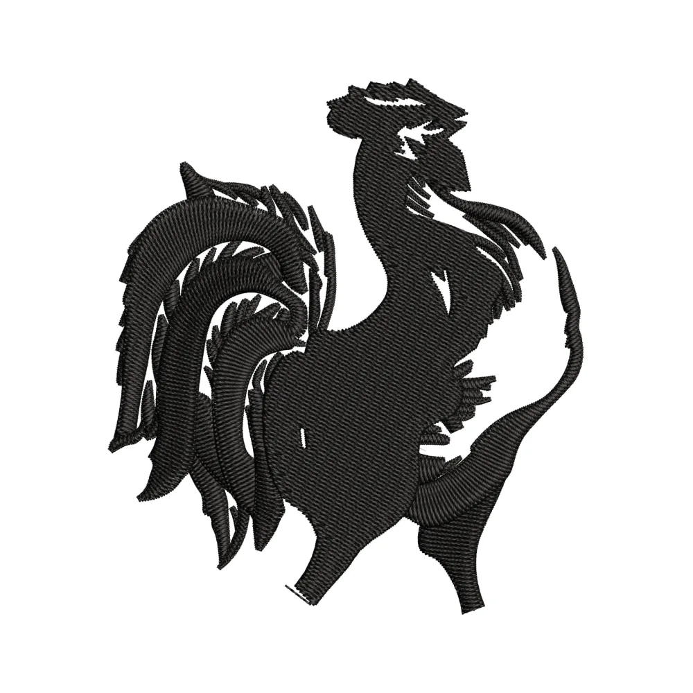 Rooster Embroidery Design