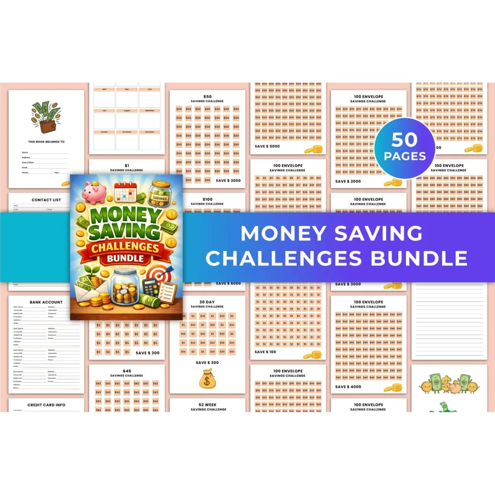 Money Saving Challenges Planner