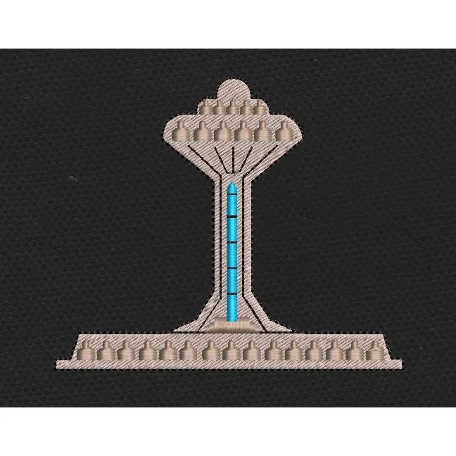Al Khobar Water Tower Landmark Embroidery Design