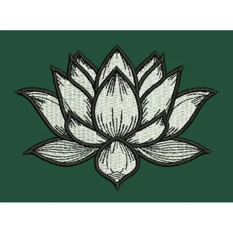 White Flower Embroidery Design