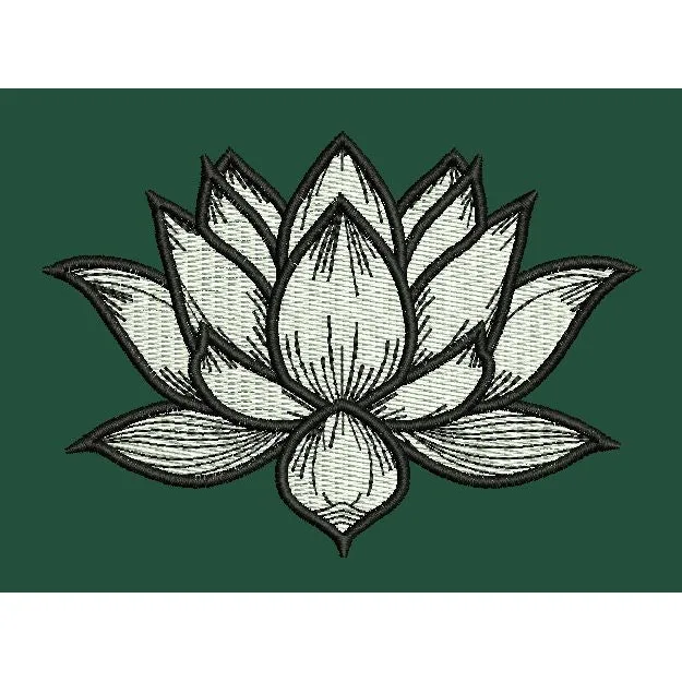 White Flower Embroidery Design