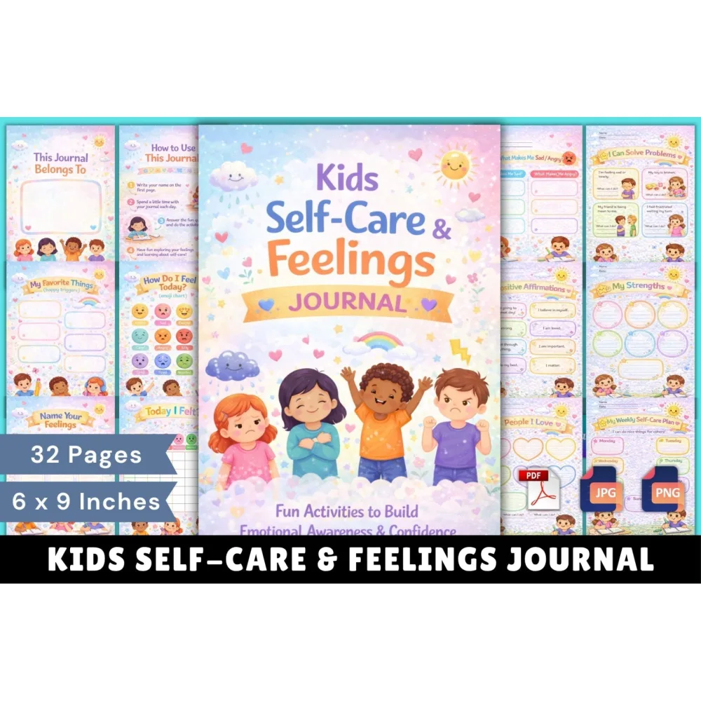 Kids' Self-Care Feelings Journal