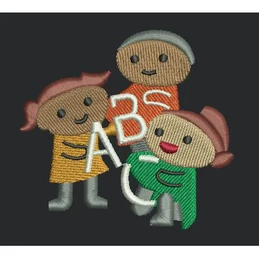Children ABC Childcare Motif Embroidery Design