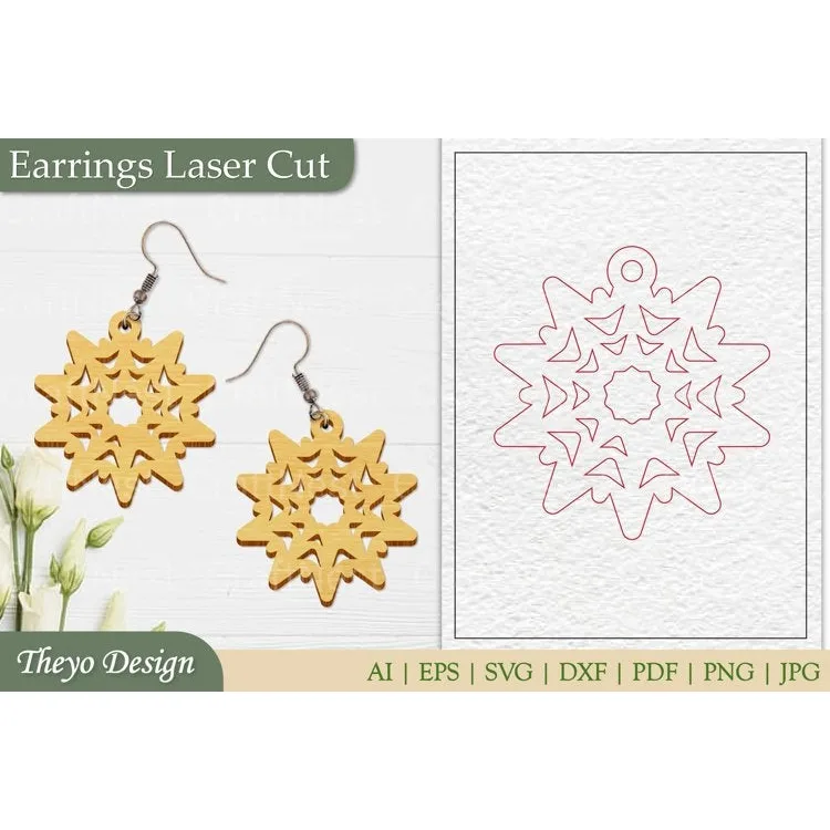 Laser Cut Earrings SVG Bundle
