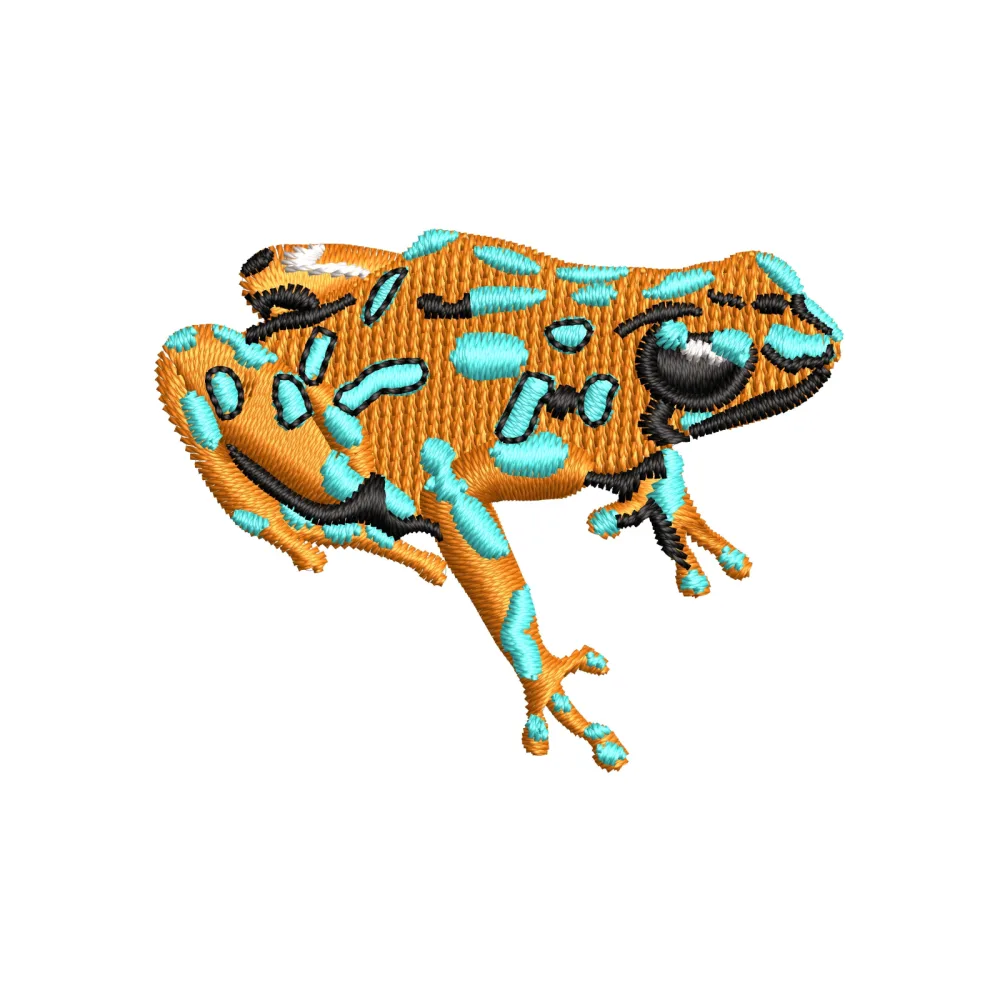 Qota Frog Beauty Colour Embroidery Design