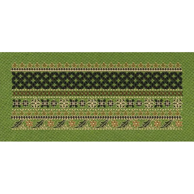 Floral Jacquard Woven Golden and Black Embroidery Design