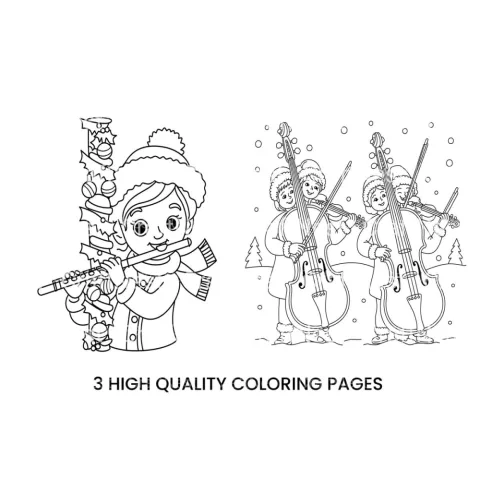 Winter Wonderland Violinists Coloring Books