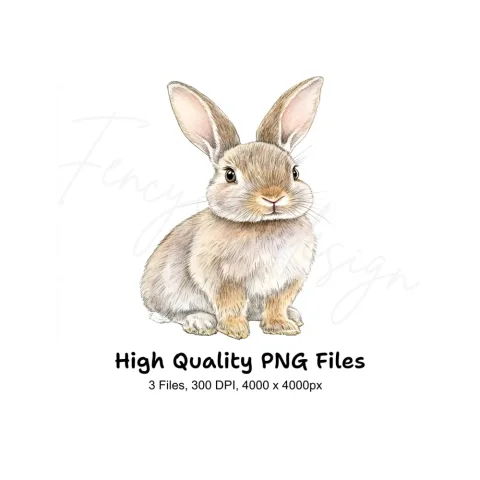 Cute Bunny Clipart Bundle