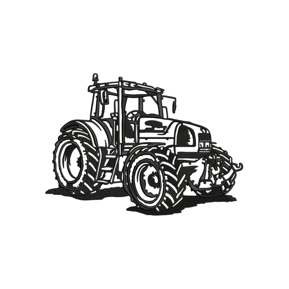 Farmer Tractor Embroidery Design