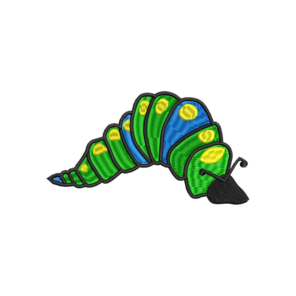 Caterpillar Embroidery Design
