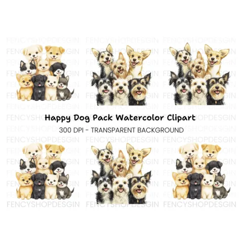 Adorable Puppy Clipart Bundle