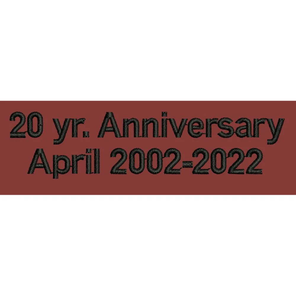 Anniversary Embroidery Design