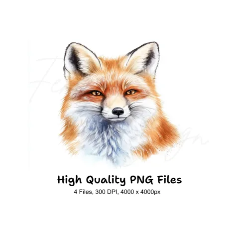 Fox Head Clipart Bundle