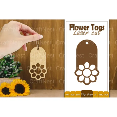 Flower Tags SVG Bundle