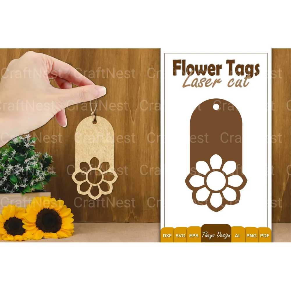Flower Tags SVG Bundle