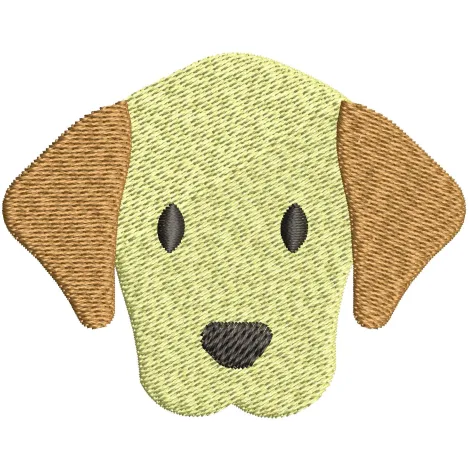 Dog Face Embroidery Design