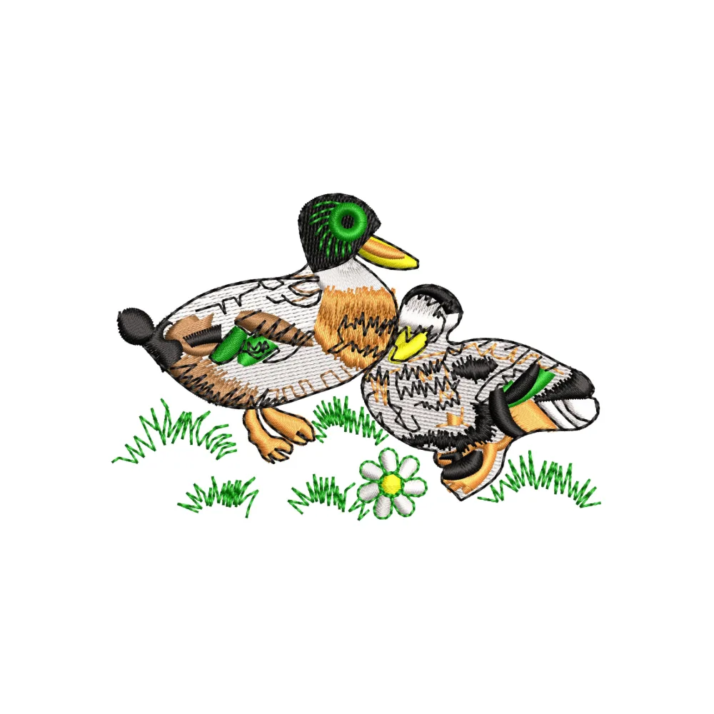 Ducks Embroidery Design