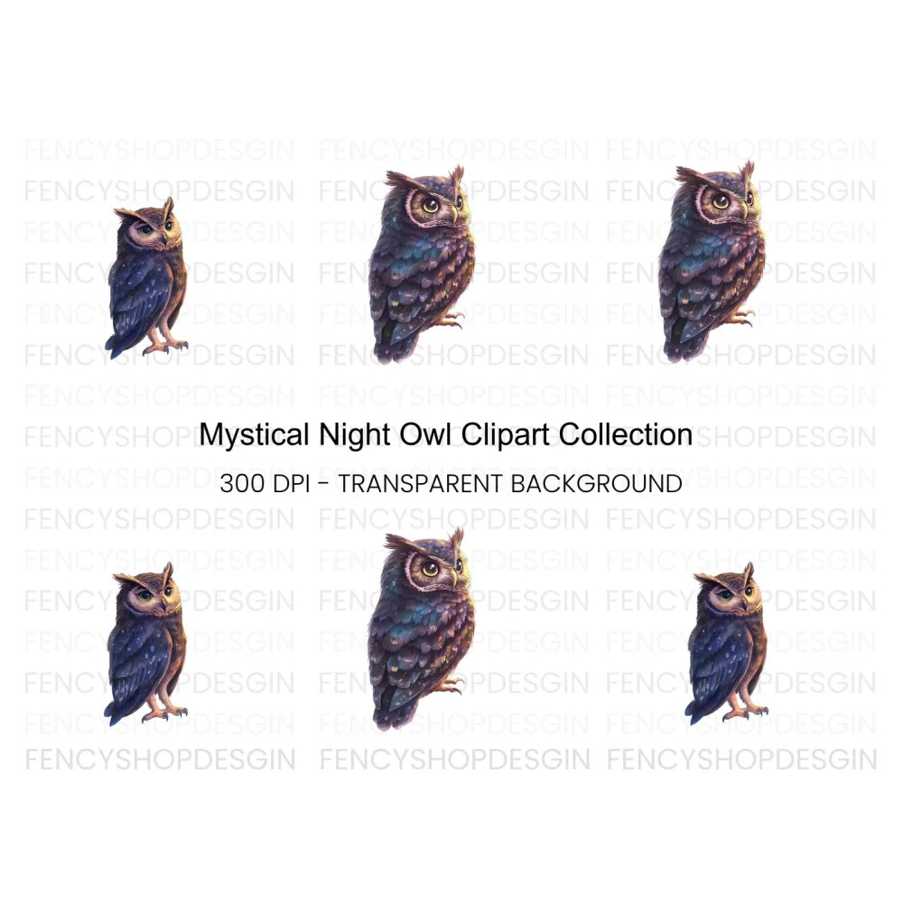 Mystical Owl Clipart Bundle