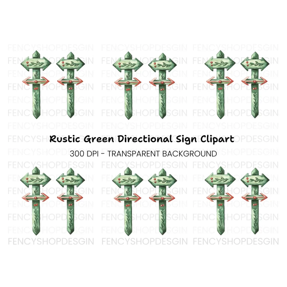 Holiday Arrow Signs Clipart Bundle