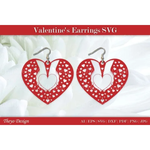 Valentine Earrings SVG Bundle